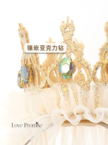 Детская корона для принцессы, ободок, кружевное платье, аксессуар, подарок на день рождения, изысканный стиль