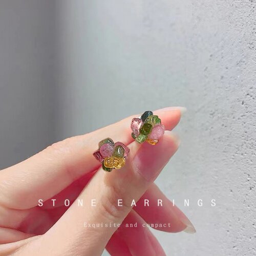 森系简约小清新银针耳钉