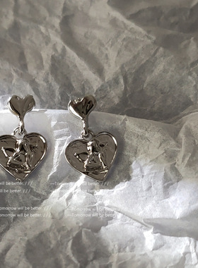 Byeonce丨925银针日韩系天使爱心耳钉直播供应链耳环耳饰ES35