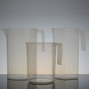 塑料量杯烧杯 带把250ml500ml1000ml2000ml学校工厂化学实验器材