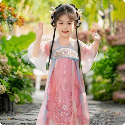 汉服女童2026新款儿童国风古装超仙公主裙连衣裙高端古风小女孩夏