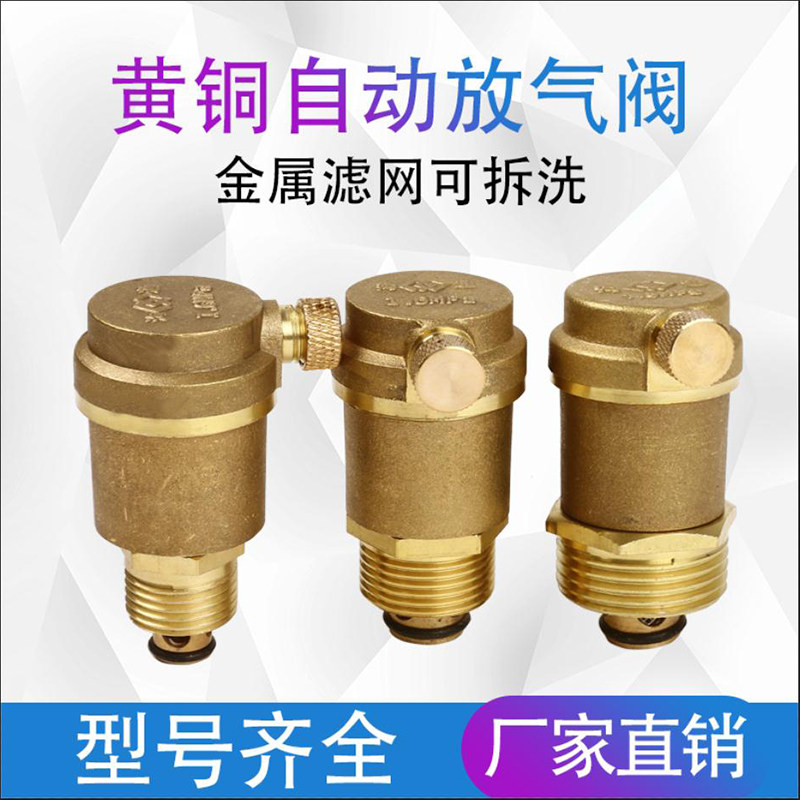 琦星 自动排气阀暖气管道用全铜4分6分1寸25dn20立式15自动排气阀