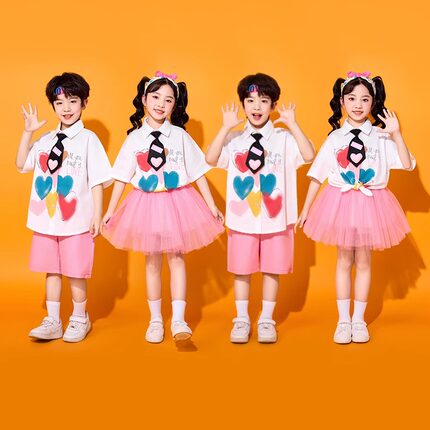 六一儿童啦啦队演出服幼儿园舞蹈服小学生运动会开幕式合唱表演服