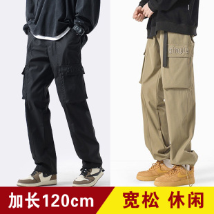 加长工装 宽松直筒潮牌束脚多口袋运动休闲裤 裤 薄款 115cm 夏季 男士