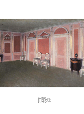 Hammershoi复古北欧少女心性冷淡风装饰画小众北欧复古画文艺挂画