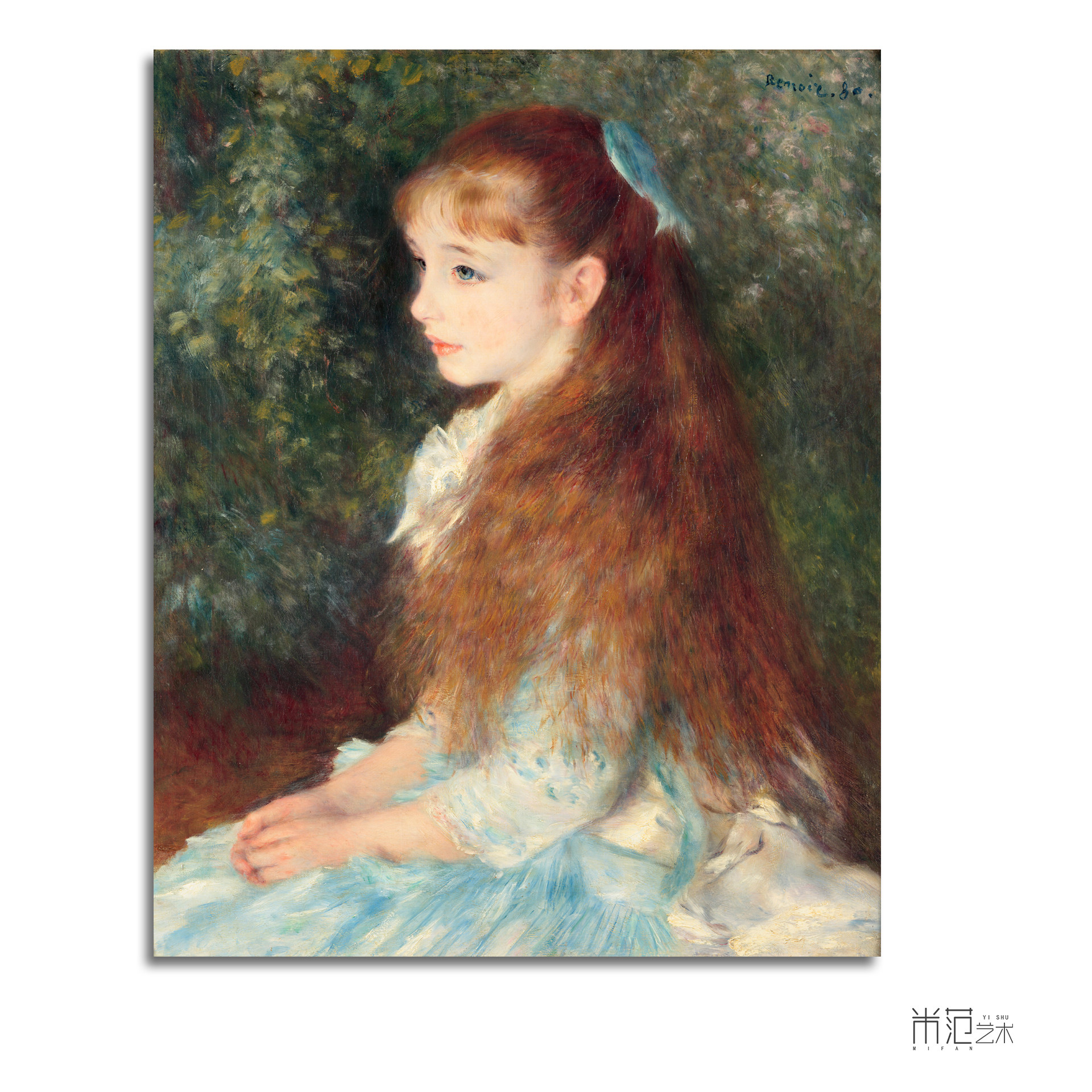 雷诺阿 印象派装饰画 欧式古典风景人物少女油画 少女伊莲 renoir