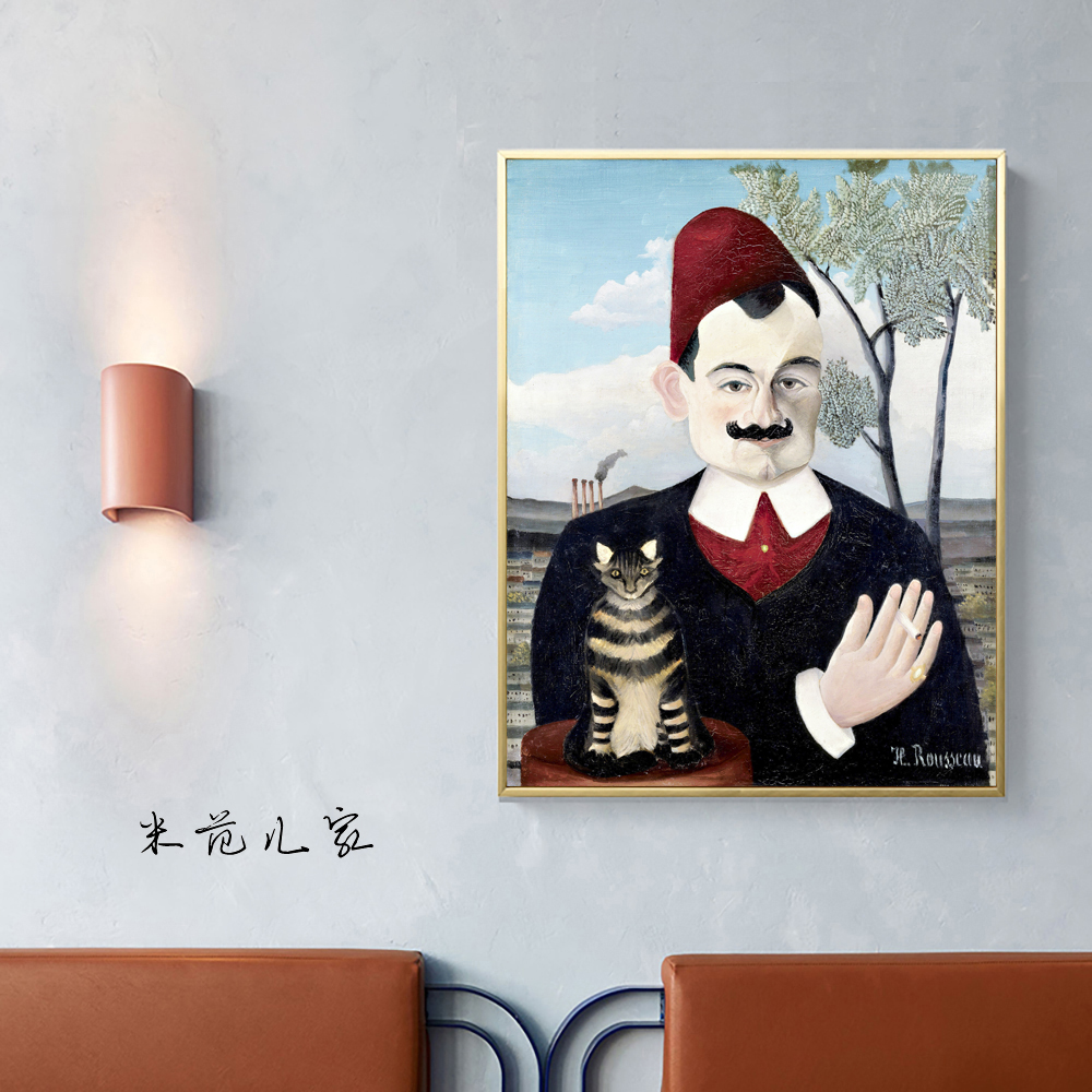 亨利卢梭小众艺术北欧装饰画 简美式复古文艺卧室床头客餐厅挂画图片