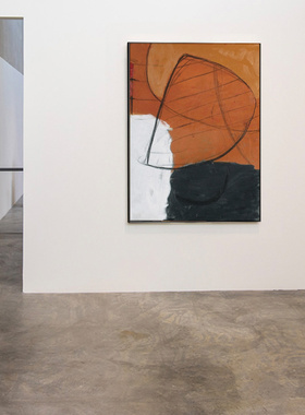 后现代样板间客厅抽象大气装饰画橙色艺术画玄关挂画餐厅巨幅壁画