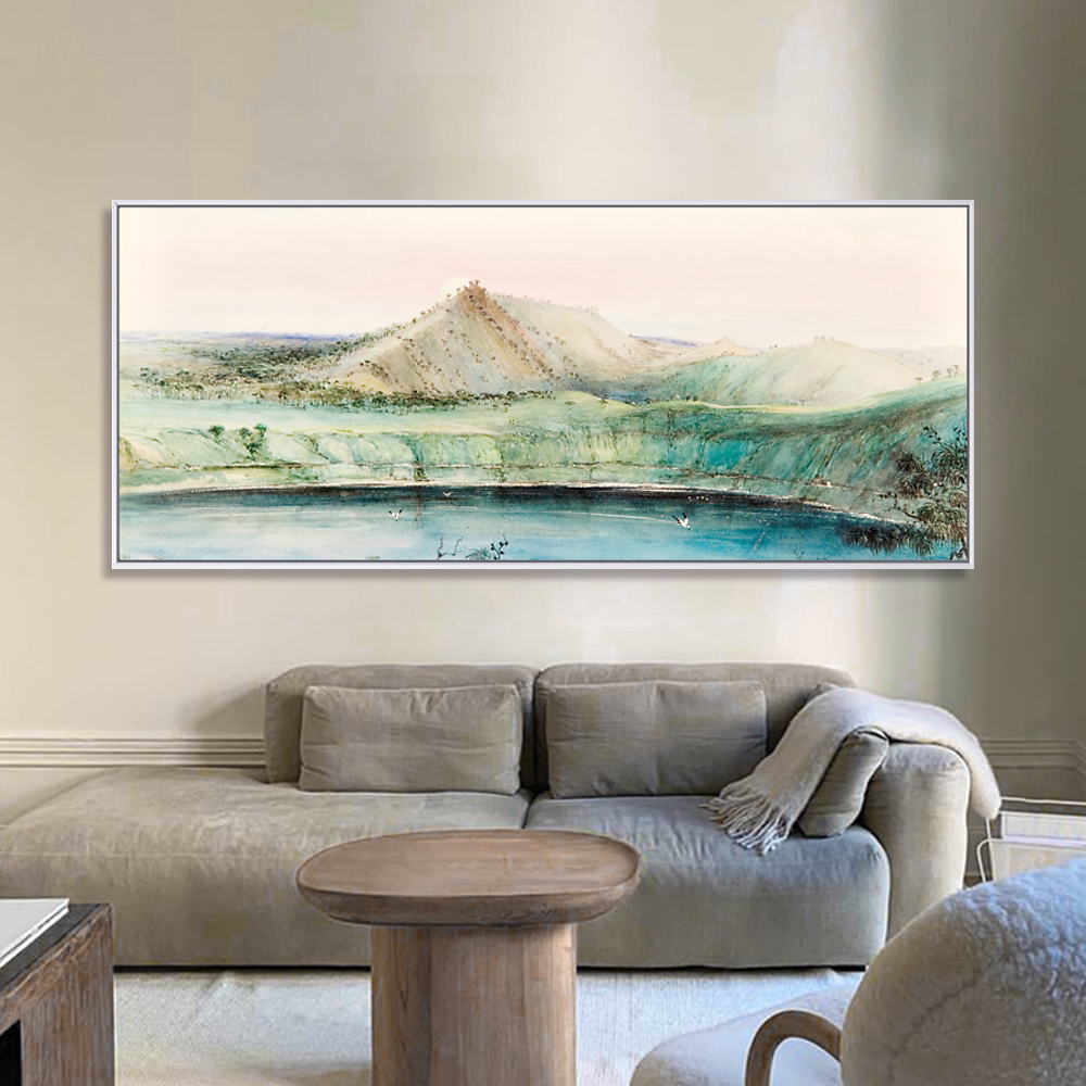 布朗瑞尼尔山 北欧客厅样板房卧室床头风景画挂画装饰画墙壁画