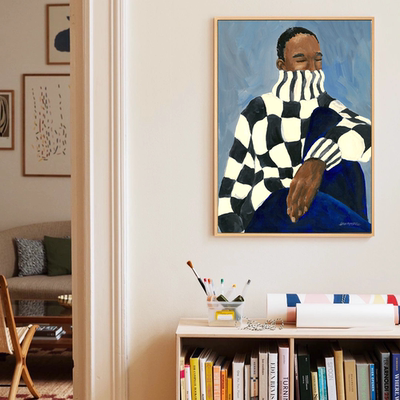 女性海报装饰画直播间个性挂画