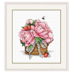 小小鱼DMC绣线十字绣套件B1629粉色的花毛茛手工刺绣精准印花新品