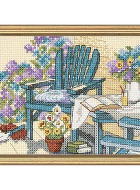 家居手工刺绣小小鱼十字绣套件DIM083-65083休闲一角 庭院风景