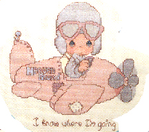 小小鱼DMC绣线十字绣套件 水滴娃娃系列H045飞行员儿童房DIY刺绣