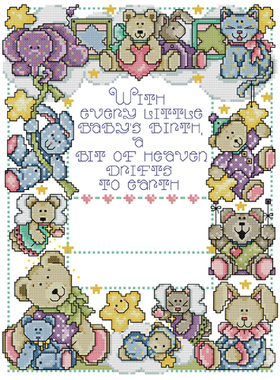 皇冠 小小鱼 DMC十字绣套件 A1646卡通【儿童乐园】开心儿童房