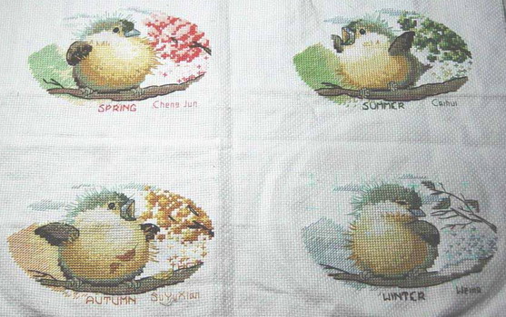 小小鱼DMC绣线十字绣套件 D092动物【STC小鸟*】印花