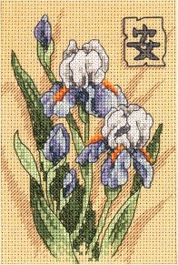 小小鱼DMC绣线十字绣套件 B116植物花卉安土黄色绣布