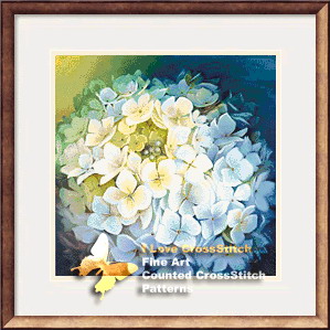 小小鱼DMC绣线十字绣套件 T072花卉【绣球花】精准印花满绣