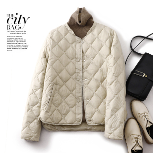 日韩外贸品牌撤柜尾货轻薄羽绒棉服女秋冬休闲短款 轻便保暖外套潮