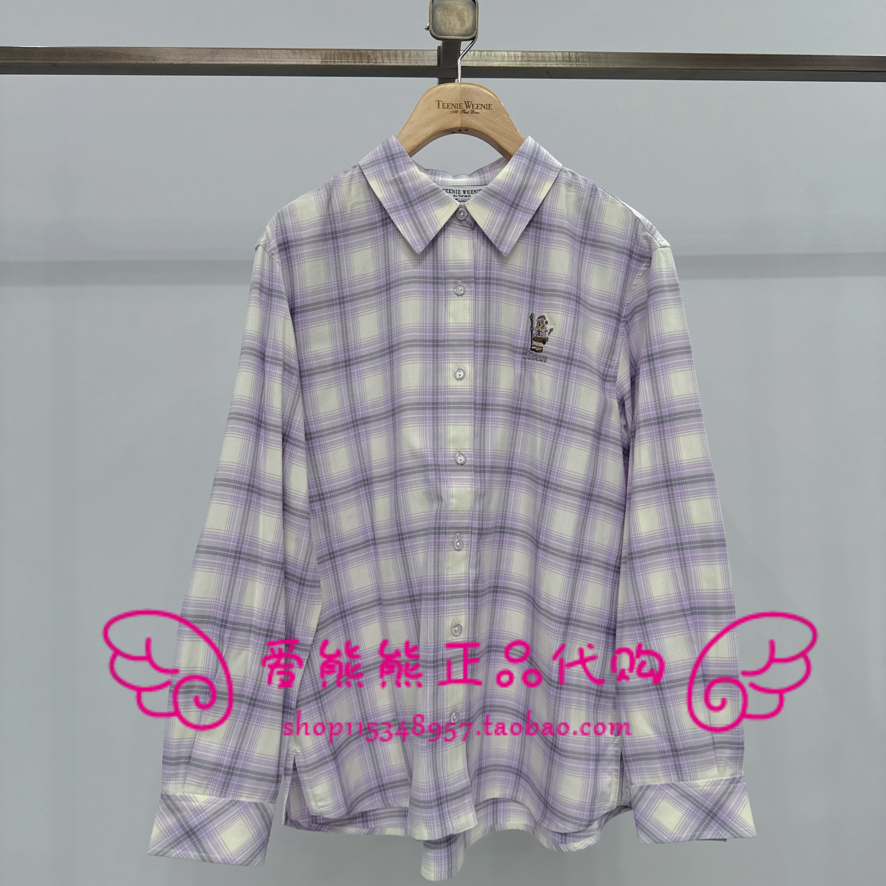 现货TeenieWeenie小熊25年冬正品衬衫TTYC258VCBK-00 YC258VCBK