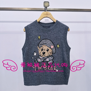 现货TeenieWeenie小熊25冬针织马甲TTKN254CC4B KN254CC4B