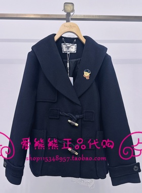 特价TeenieWeenie小熊冬款绵羊毛短毛呢大衣TTJW224V05P 2380