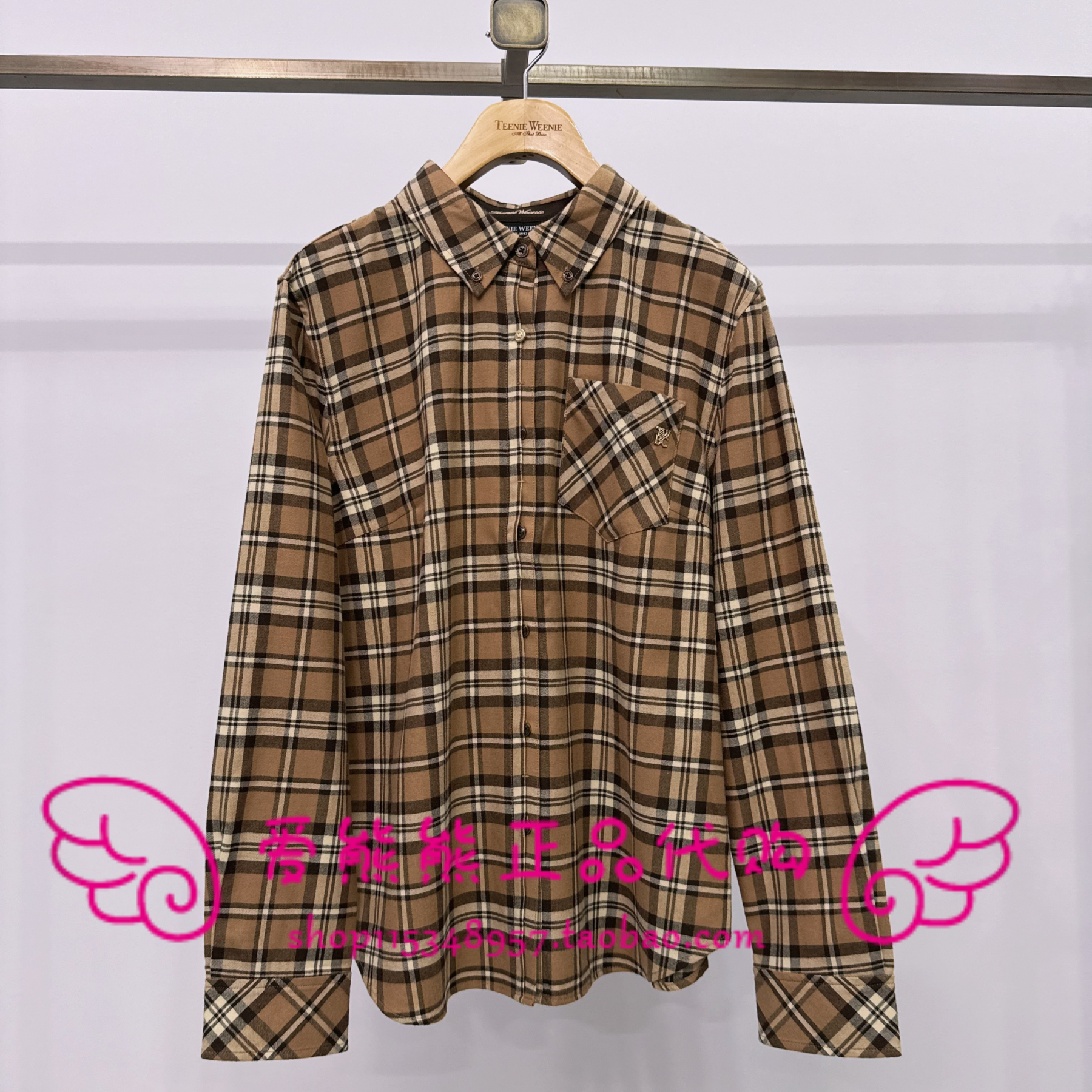 现货TeenieWeenie小熊25年冬正品衬衫TTYW254TW1B-00 YW254TW1B