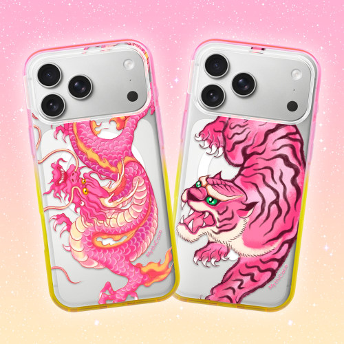 MythiCase by RICHBLACK 粉色龙虎mc226 渐变边框磁吸手机壳 适用于iPhone17/17Pro/17ProMax