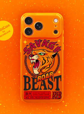 MythiCase by RICHBLACK 橙色狂野mc140 荧光橙半透明手机壳 适用于iPhone17/17Pro/17ProMax