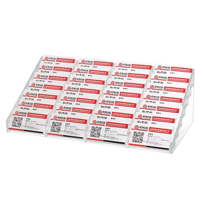 亚克力收纳盒展会透明前台名片座