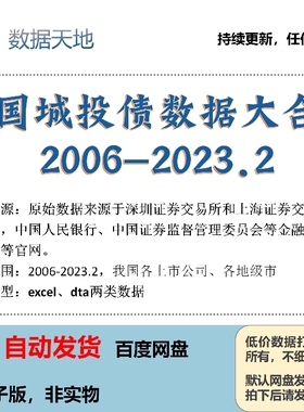 中国城投债详细数据2023.2更新省级地级市具体指标企业/皮38