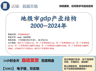 【2024】地级市gdp产业结构数据 人均地区生产总值2000-2024年