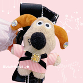 高级感毛绒玩偶狗大抓夹 网红Shiny秋冬时尚 后脑勺鲨鱼夹发抓头饰