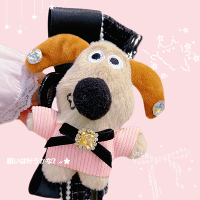 高级感毛绒玩偶狗大抓夹 网红Shiny秋冬时尚后脑勺鲨鱼夹发抓头饰