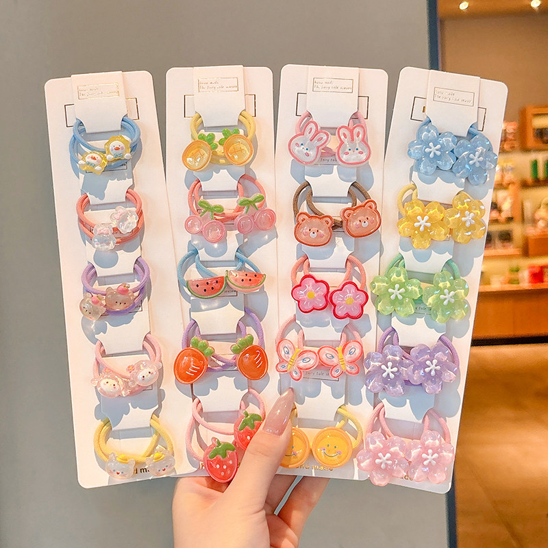 2025新款糖果色橡皮筋儿童可爱扎马尾发圈女童发绳不伤发头绳发饰