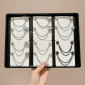 裤 子长改短链条磁吸扣裤 脚固定夹防拖地挽边调节扣免缝固定收口器