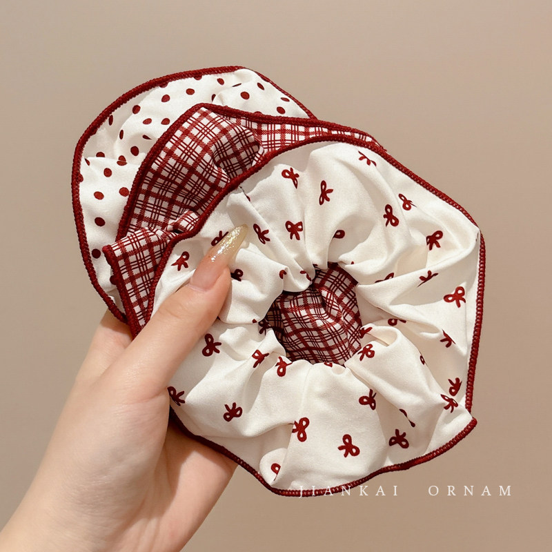 高颜值波点蝴蝶结大肠发圈气质复古红扎马尾丸子头皮筋发绳头绳女,饰品/流行首饰/时尚饰品新,发饰,淘宝优惠券,粉丝福利购,淘宝优惠卷