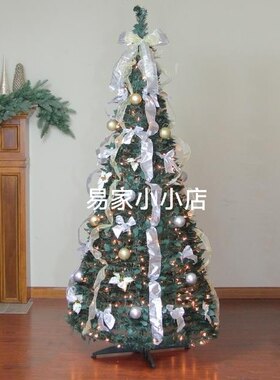 1.8m可折叠圣诞树带饰品带灯家庭装饰商场摆件圣诞节装饰新年礼物
