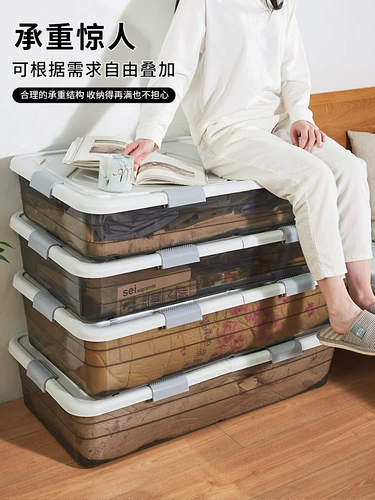 Пластиковый ящик для хранения, одеяло, коробка для хранения, прозрачный диван