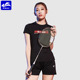 运动跑步服修身 团队服速迈新款 情侣装 速干透气羽毛球服套装 短袖