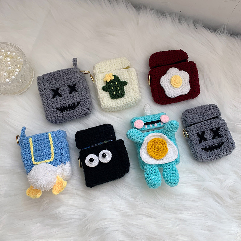 手工编织烟盒套毛线香烟盒外壳保护套软材料包diy成品针织送男友