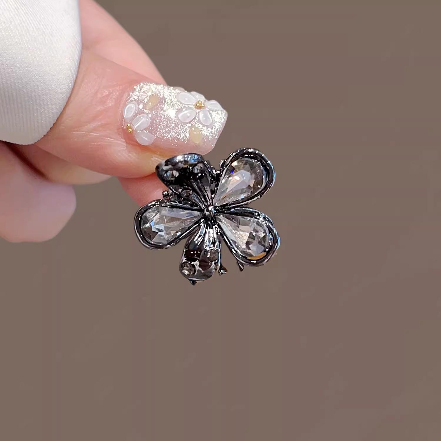 小发夹枪黑水钻花朵抓夹