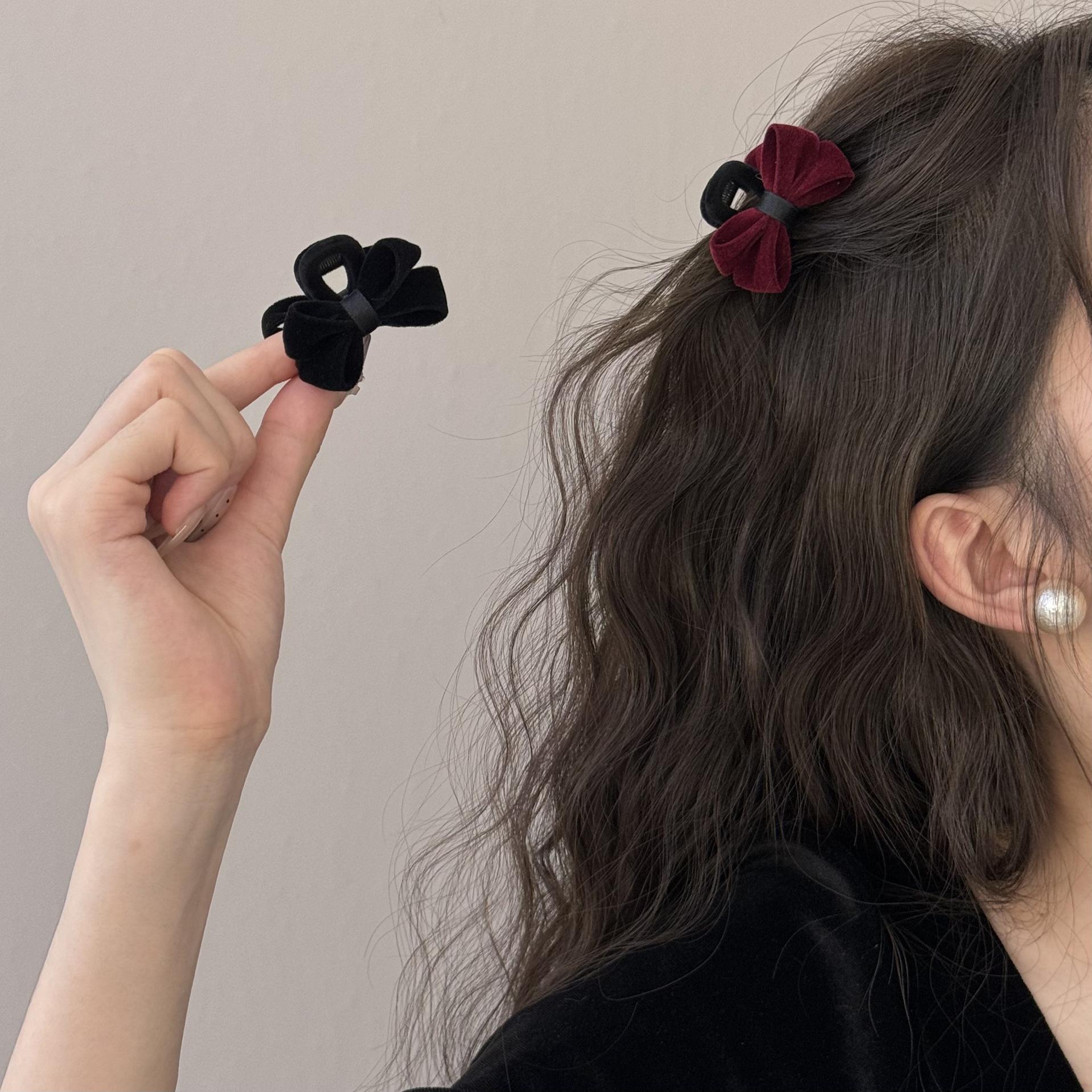 发饰韩版4cm网红刘海夹丝绒气质