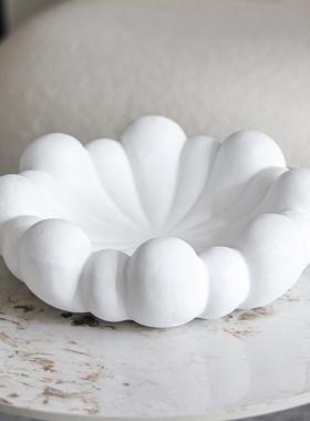 北欧设计师艺术水果盘圆形花瓣托盘样板间展厅客厅装饰品收纳摆件