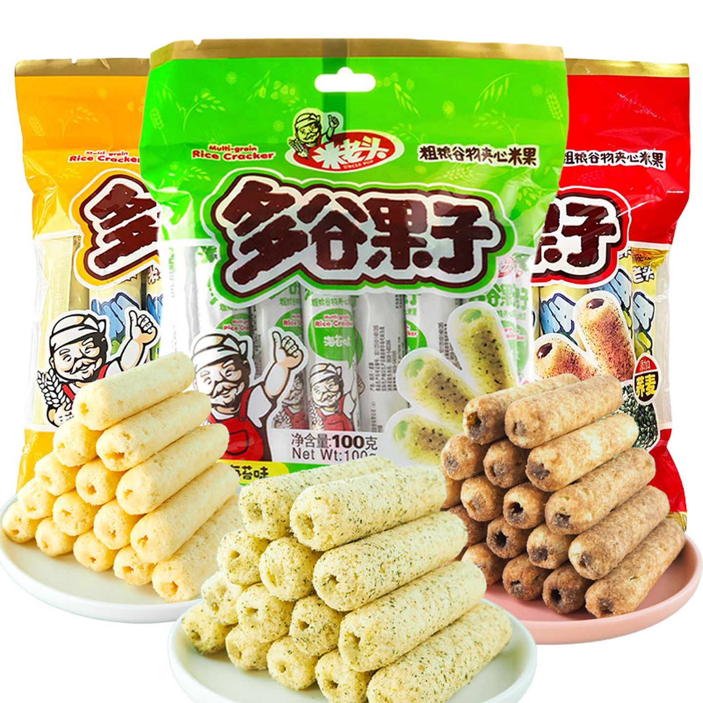 米老头多谷果子米棒膨化巨好吃