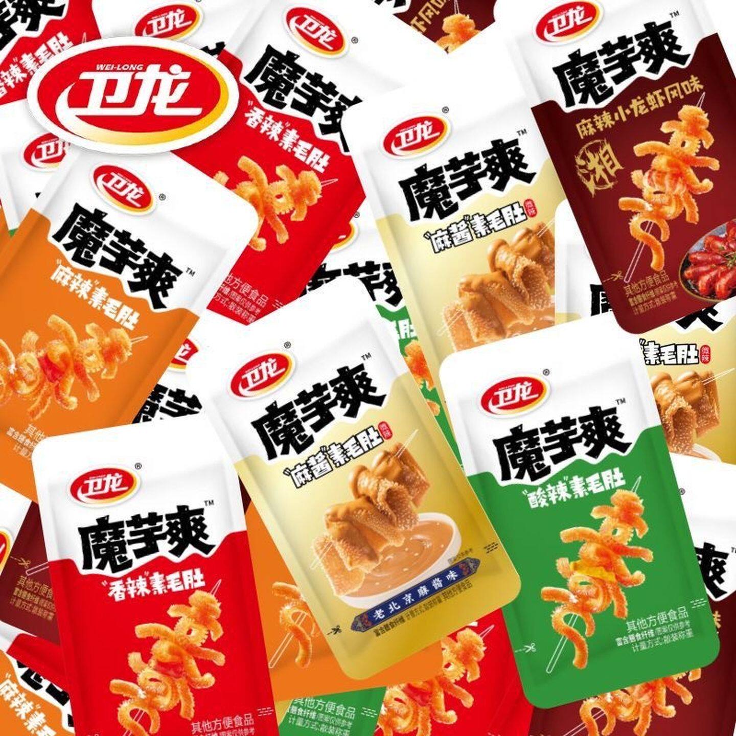 卫龙魔芋爽麻酱味素毛肚休闲女生爱吃的高端零食网红爆款2026新款