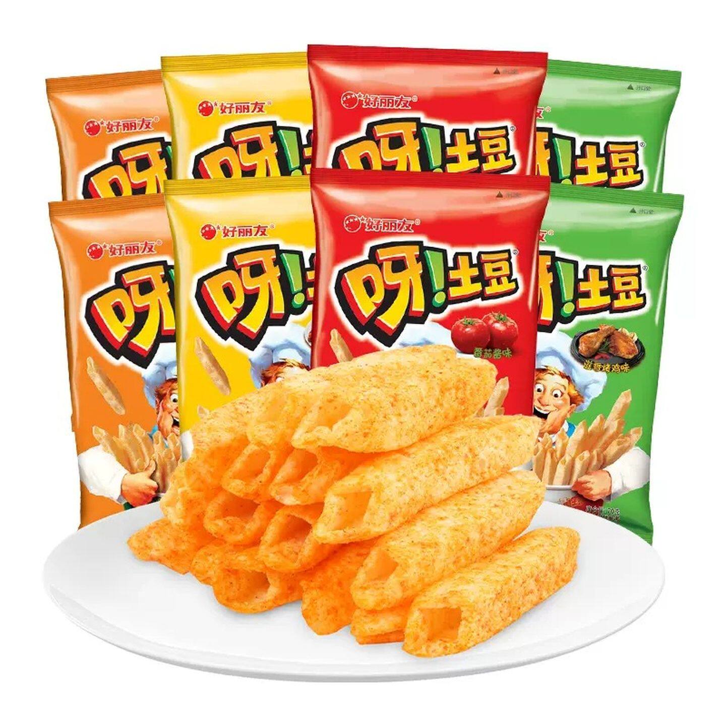 好丽友呀土豆番茄味蜂蜜味40g薯条网红零食休闲食品小吃大全批发