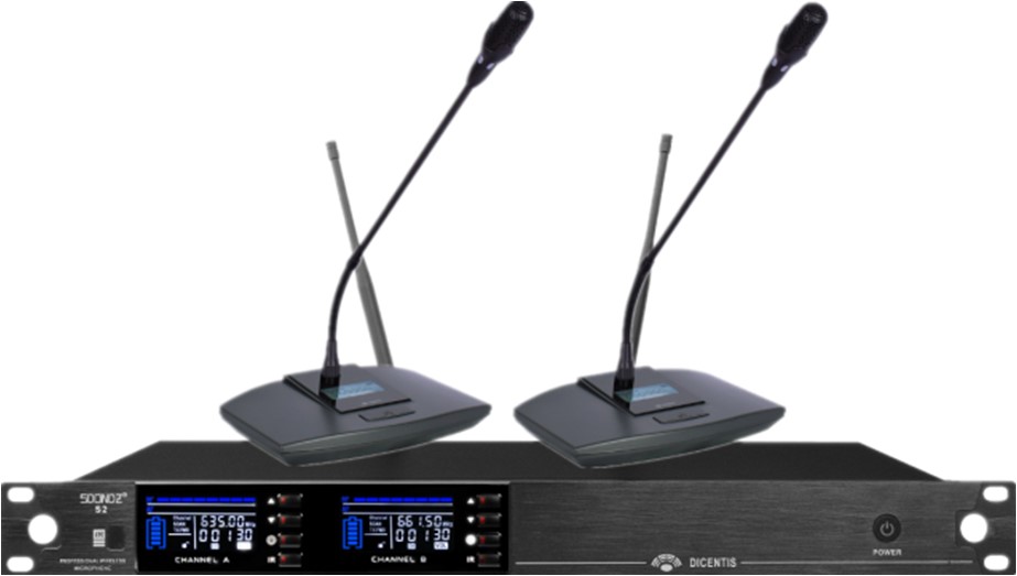 通用无线会议麦克风一拖二带锂电