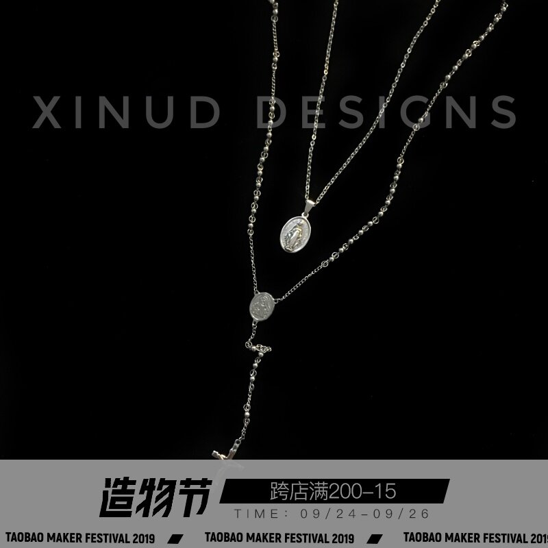 XINUD West Coast Customization Europe and America Virgin Mary cross Coin Hip hop multi-storey Necklacein the Accessories/Fashion Jewelry, Necklace  category - from Buy2taobao.com to provide professional Taobao agent buy service