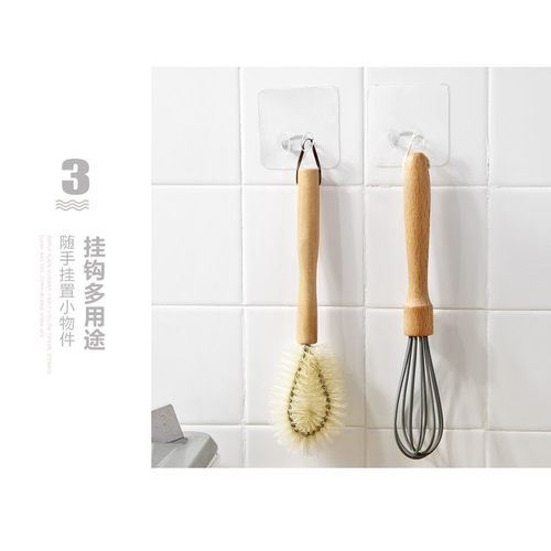 【1个装】塑料插头挂钩挂勾粘胶收纳免钉粘钩电线插头粘贴支架挂