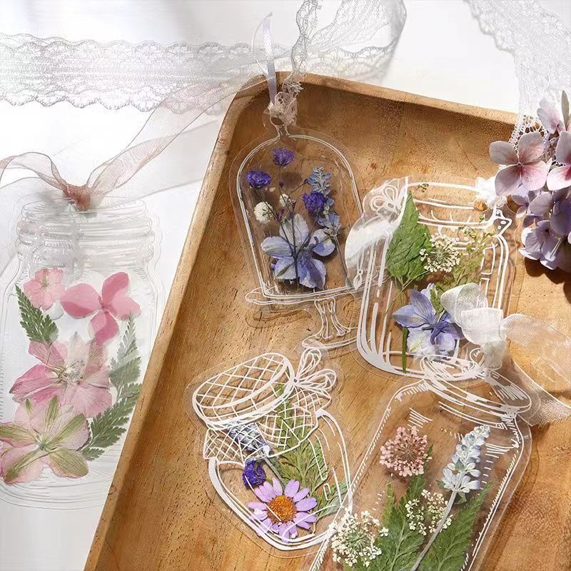 干花书签手工diy材料透明标本自制滴胶压花植物押花贴瓶子小学生